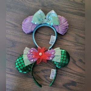Disney Mermaid and Fairy Ears Headbands - Purple and Green